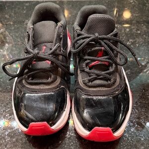 Youth Black and Red Athletic Sneakers